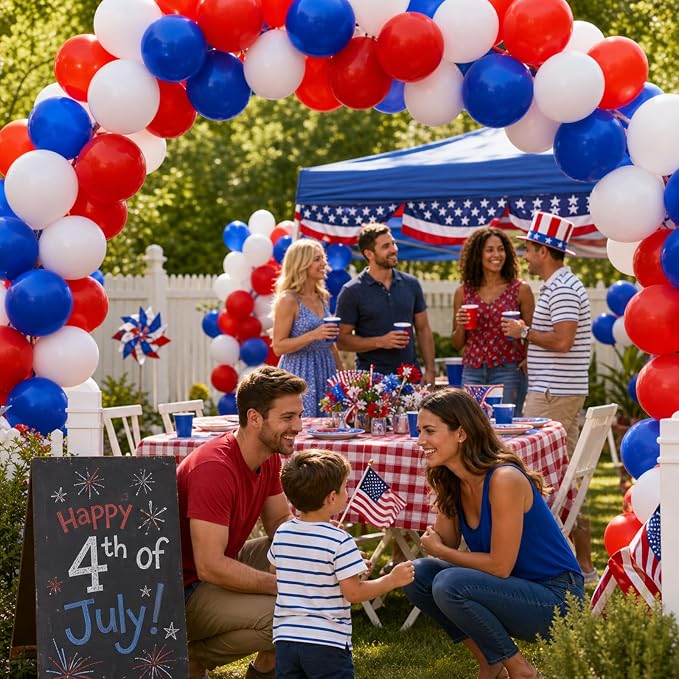 KBZVNAF Red White and Blue Balloons 60 Pack 12 inch | 4th of July Decorations - Image 3