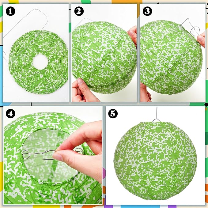 Baquler 12 Pcs Composition Notebook Hanging Lanterns Party Decorations - Image 3