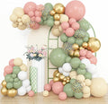 Amandir 153pcs Retro Green Pink Balloon Garland Arch Kit Different Sizes | 18 by Amandir