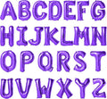 16 Inch Purple Letter Balloons Mylar Foil Alphabet Letter A-Z Balloons Set by LIOZEOKUN