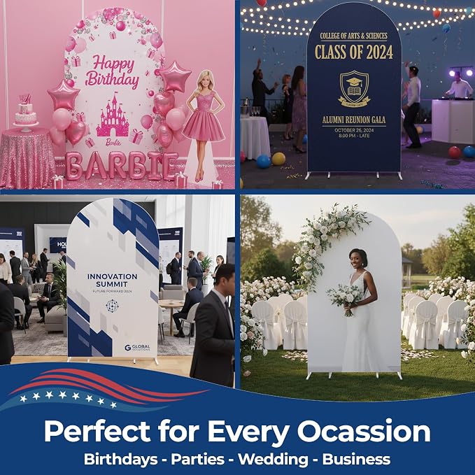 DC Custom Arch Backdrop Cover, Double Sided Custom Arch Covers Made in USA | - Image 2