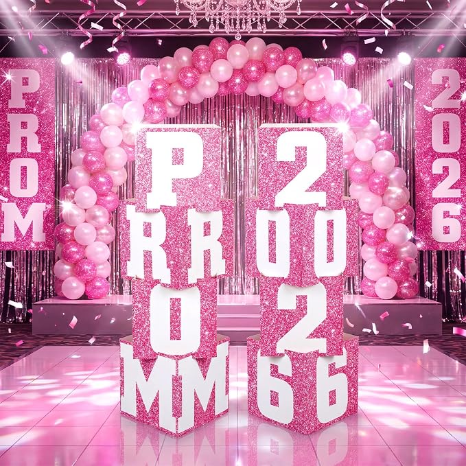 Queekay 8 Pcs Prom Column Standup Photo Booth Decorations 2026 Prom Backdrop - Image 9