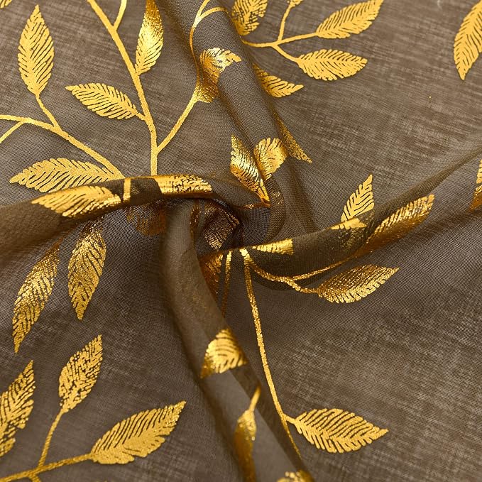 Sutuo Home Taupe Sheer Curtains 72 Inch Length 2 Panels Set, Privacy Voile - Image 6