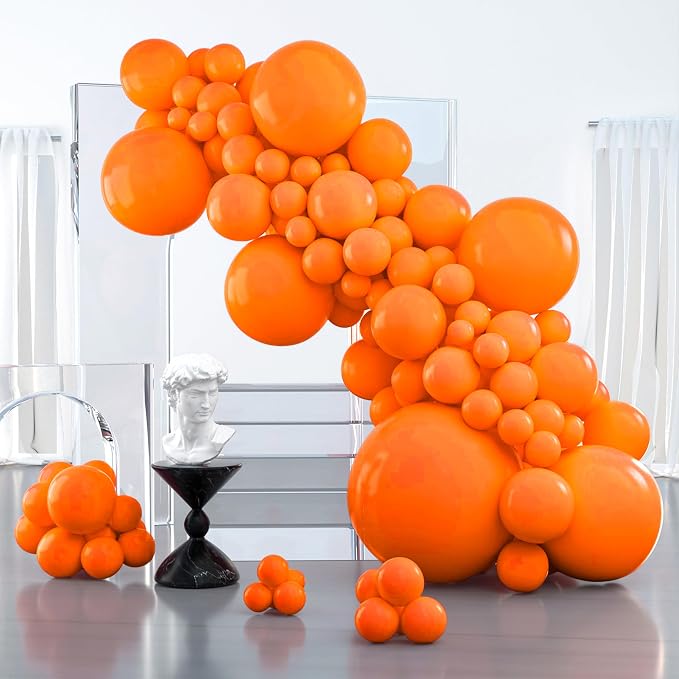 PartyWoo Orange Balloons 100pcs Matte Orange Color 36 18 12 10 5 Inch | Balloons by PartyWoo