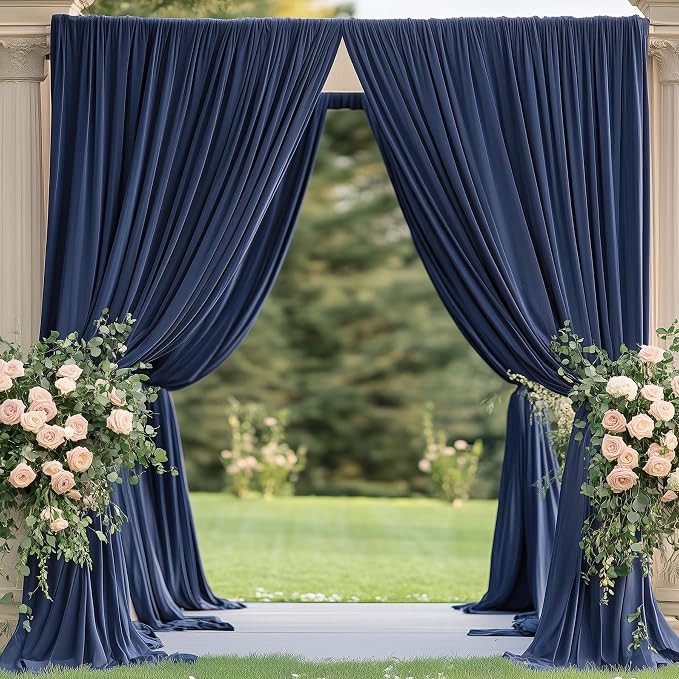 50×14ft Wrinkle Free Navy Blue Backdrop Curtain - Image 8