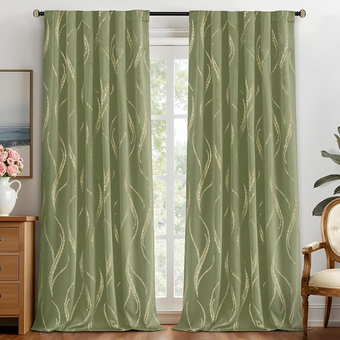 Yakamok Sage Light Blocking Curtains by Yakamok