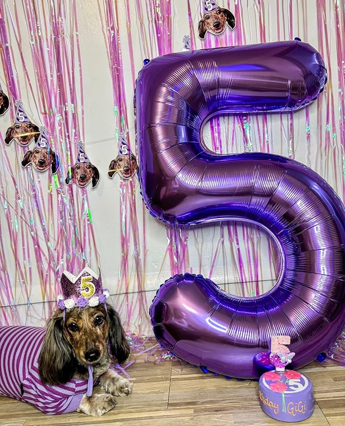 40 Inch Purple Number 3 Balloon Birthday Party Decorations - Image 2