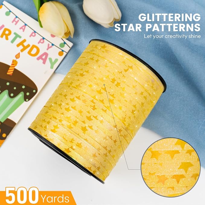 500 Yards Curling Ribbon for Gift Wrapping, 3/16" Balloon String for Christmas - Image 2
