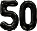 FIROMI 50 Number Balloons Black Big Mylar Foil 50th Balloon Numbers 40-inch | by Firomi