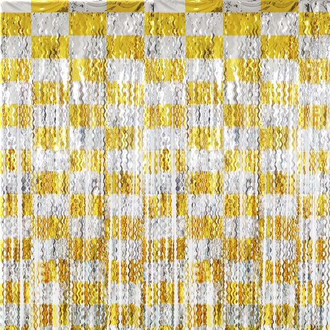 GOER Metallic Tinsel Foil Fringe Curtains Party Photo Backdrop Party Streamers - Image 7