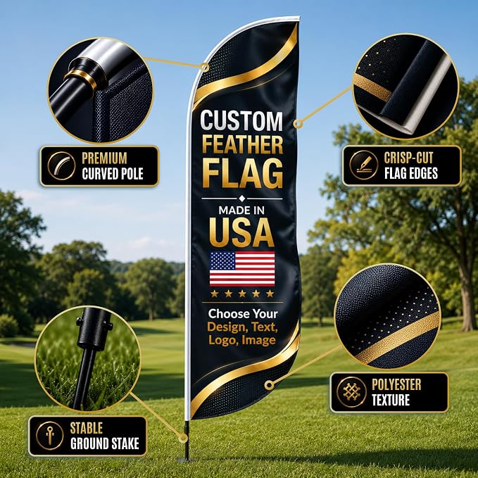Custom Feather Flag by BCB Print, Personalized Swooper Flag - Image 5