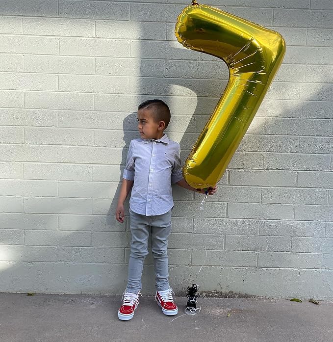 Gold Number 7 Balloon 40 Inch - Image 2
