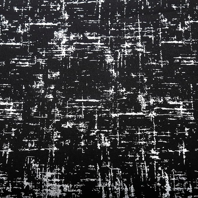 Taisier Home Silver Foil Print Linen Textured Curtains Geometric Dots Pattern - Image 4