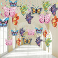 36 Pcs Summer Butterfly Party Decoration Hanging Ceiling Swirl Streamer Large by Chrisfall