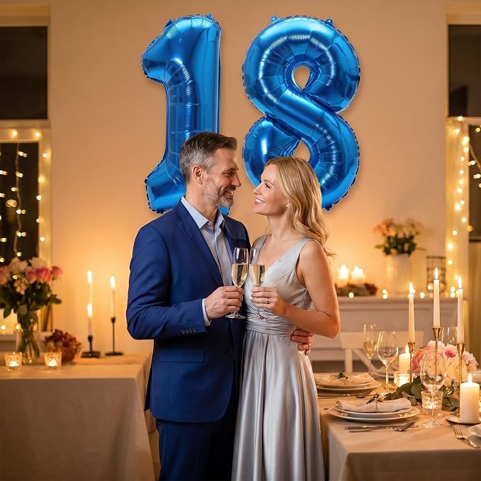 YPSelected 32 Inch Large Foil Helium Number Balloon Birthday Wedding Party 0-9 - Image 3