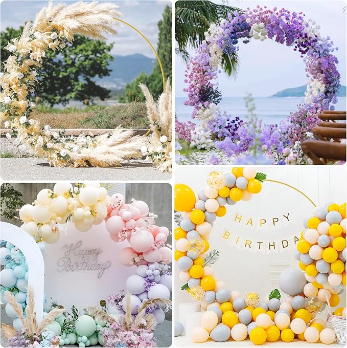 Round Backdrop Stand 6.6FT Gold Metal Circle Balloon Arch Frame | Metal Circle - Image 5