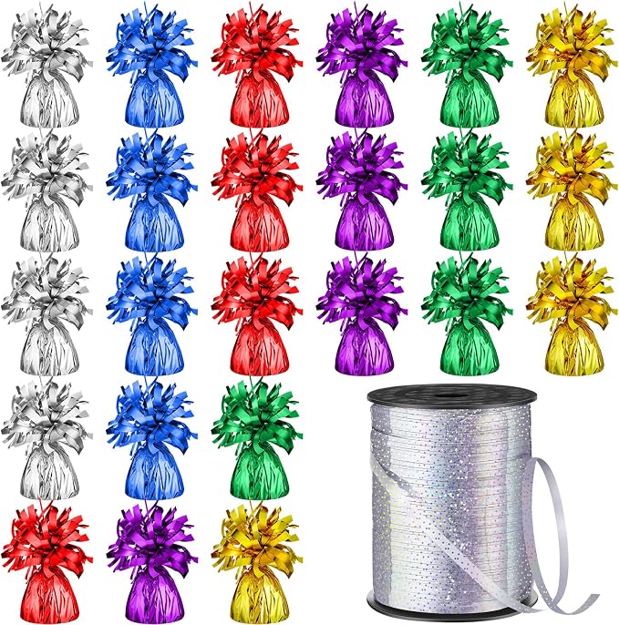Yunsailing 25 Pcs Heavy Metallic Balloon Weights by Yunsailing