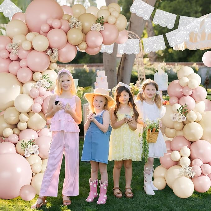 CROSSFINGERS Light Pink Balloon Garland Arch Kit - Image 4