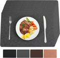 Vinyl Placemats Set of 8 Heat Resistant Easy Clean Non-Slip Place Mats by BxzanDya-LifeSmartMaker