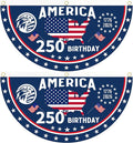 2PCS 250th Anniversary USA Flag, 1.5X3 FT 1776-2026 Fan Flags, 2 Ply Year by Unknown