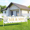 Mr And Mrs Wedding Decor Banner Decorations Party Hanging Sign | Reusable by WETDNGQI