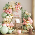 Pink and Green Gold Balloon Arch Kit by CROSSFINGERS