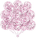 50pcs Light Pink Foil Confetti Balloons, 12 inch Latex Balloon by KALOR