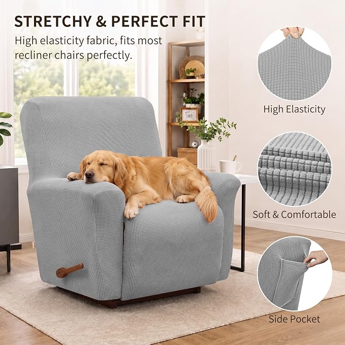 Recliner Chair Covers, 1-Piece Lazy Boy Recliner Covers, Furniture Protector & - Image 2