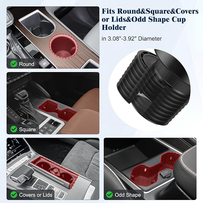 Quick-Install Car Cup Holder Expander, Space-Saving Cup Holder - Image 6