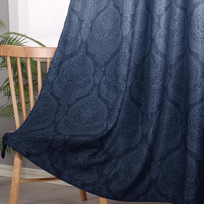 DWCN Extra Wide Ombre Room Darkening Blackout Curtains - Image 4