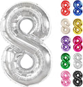 Sliver Number 8 Balloon 40 Inch by IWERP