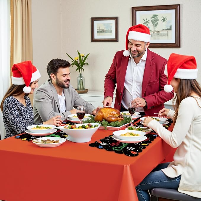 50PCS Merry Christmas Paper Placemats Disposable Xmas Winter Holiday Table Mats - Image 6