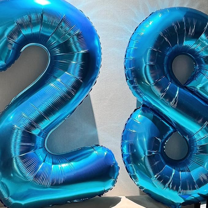 40 Inch Navy Blue Number 2 Foil Balloon - Image 9