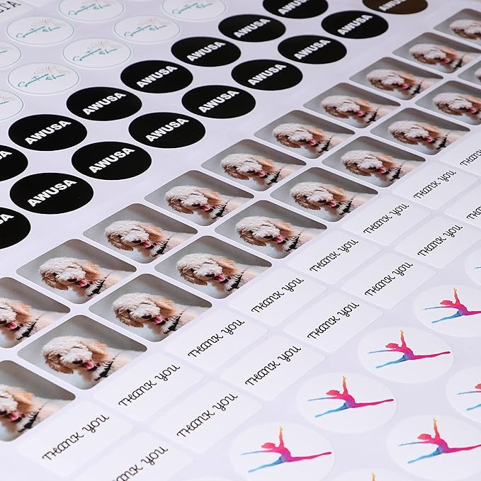 Custom Personalized Labels - Oval Stickers With Any Design, Image, Logo, Text for Business, Thank You Labels, 100 Count (3"x1")