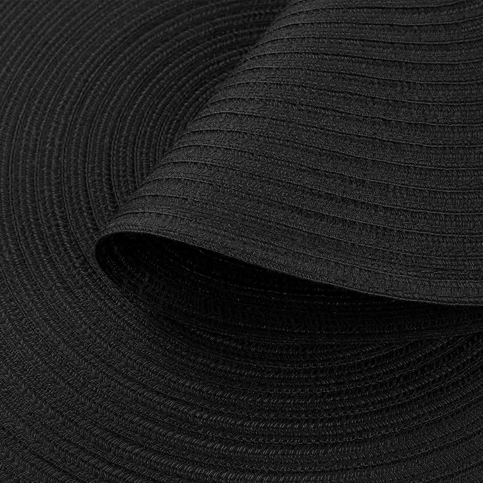 SHACOS Round Braided Placemats Set of 6 Cotton Polyester Heavy Duty 15 inch - Image 5