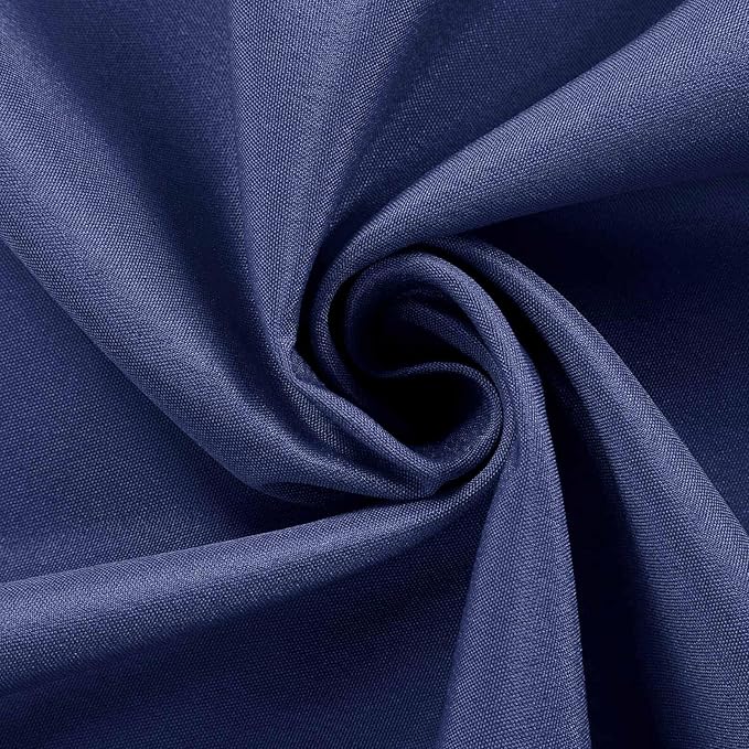 Efavormart Round Tablecloth, 120 Inch Stain & Wrinkle Resistant Washable Table Cloth, Decorative Polyester Fabric Table Cover for Banquet, Wedding, Dining - Navy Blue