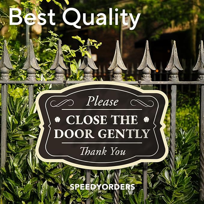 Custom Decorative Outdoor Aluminum Signs, Personalized Driveway Sign, Waterproof, Made In USA - Design 3 Black Charcoal 42x28 In