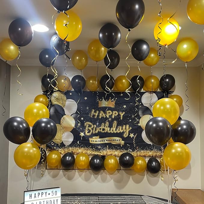 Balloons Gold and Black - Image 6