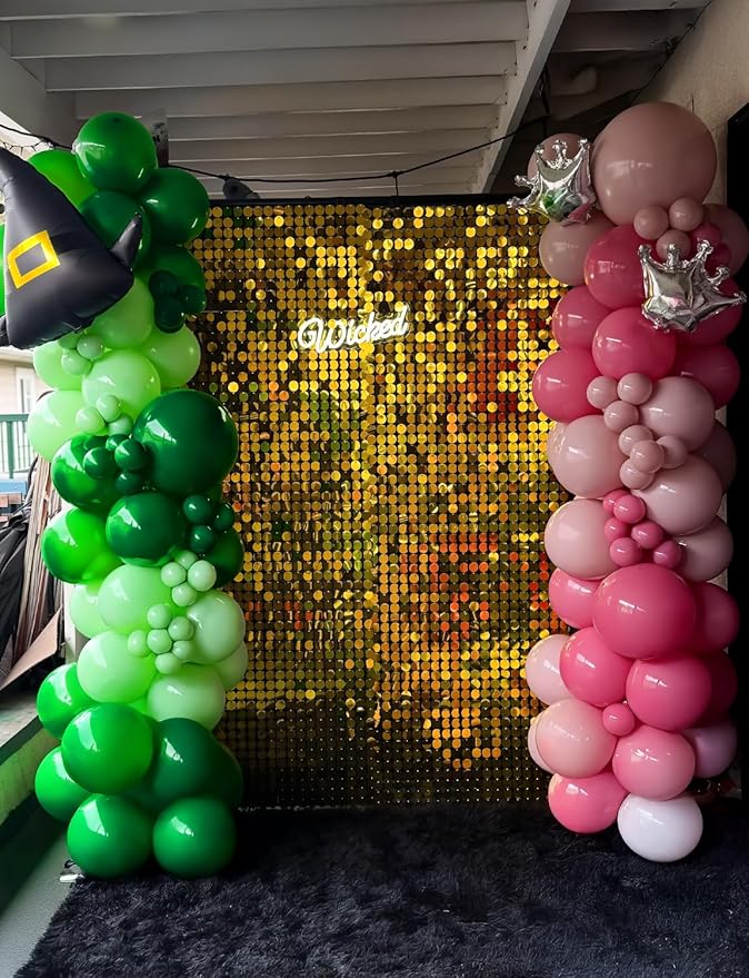 Pink and Green Balloon Garland Arch Kit, Witch Themed Party Decor | 140 Pcs - Image 4
