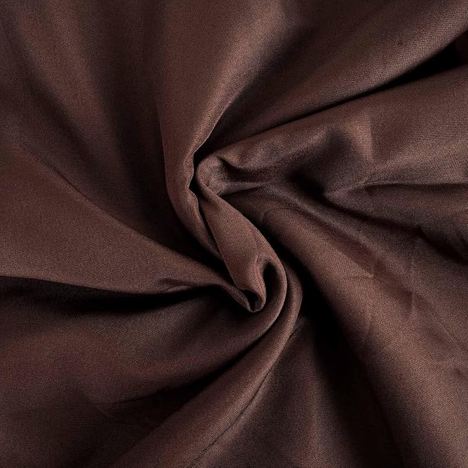 Efavormart Round Tablecloth, 120 Inch Stain & Wrinkle Resistant Washable Table Cloth, Decorative Polyester Fabric Table Cover for Banquet, Wedding, Dining - Chocolate