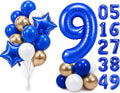 PartyWoo Number Balloons 40 Inch Blue Number 9 Kit by PartyWoo