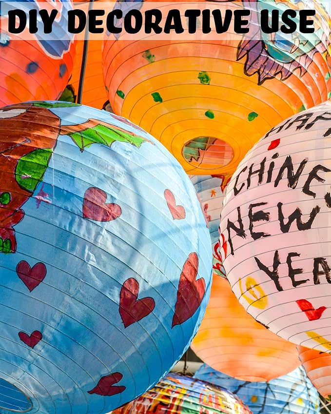 Treela 80 Pcs Paper Lanterns Chinese Japanese Paper Lanterns Classroom Party - Image 6