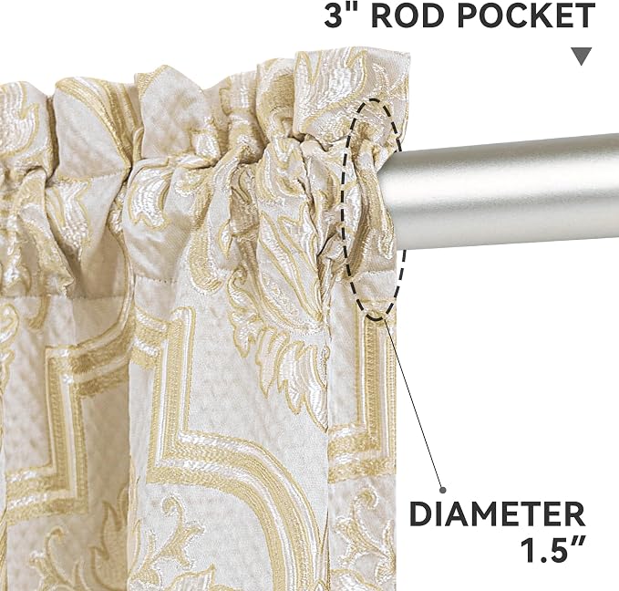 Loom and Mill Elegant Damask Curtains - Image 4