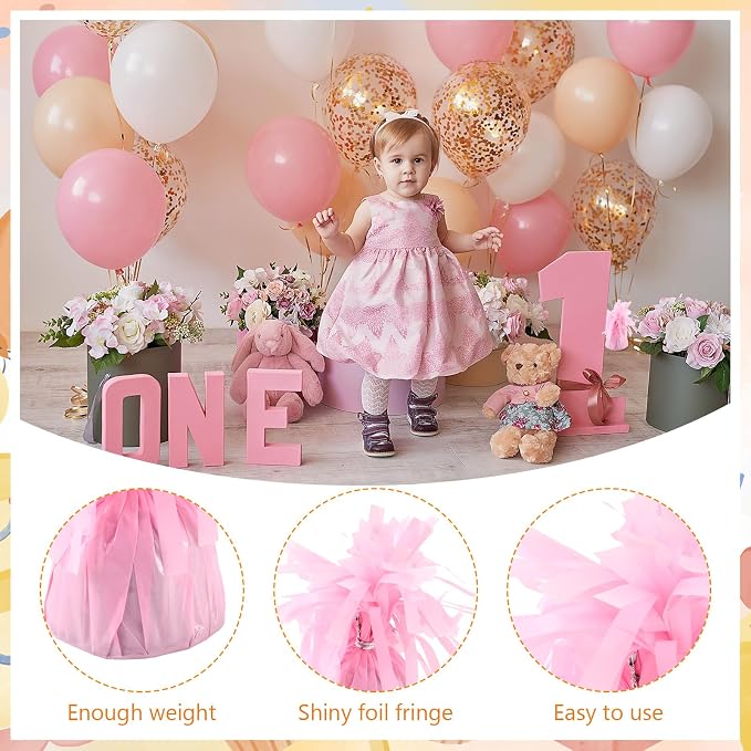 4 Pcs Pink Metallic Balloon Weights Holder Anchors Balloon Holder Weights - Image 3