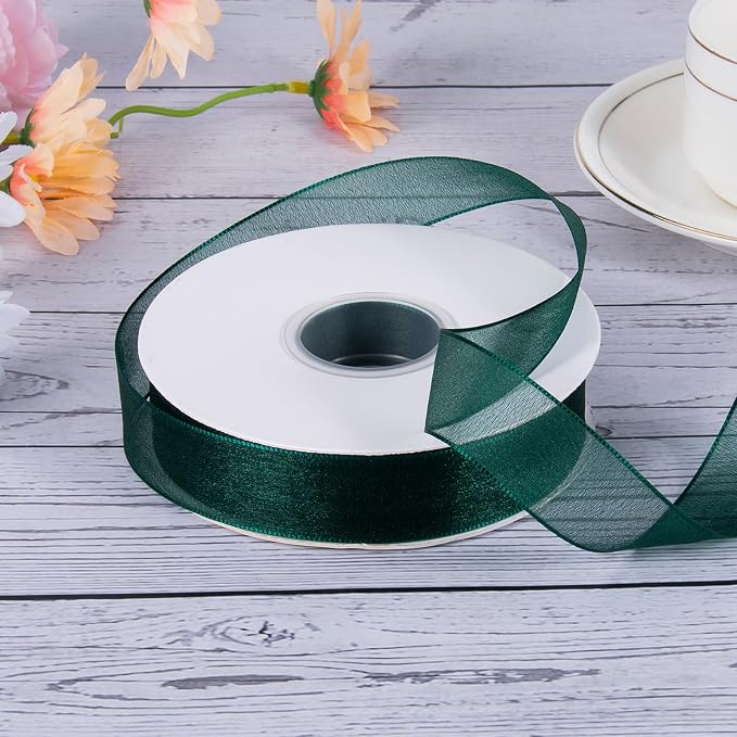Sheer Organza Ribbon 1 Inch Chiffon Ribbons - Image 2