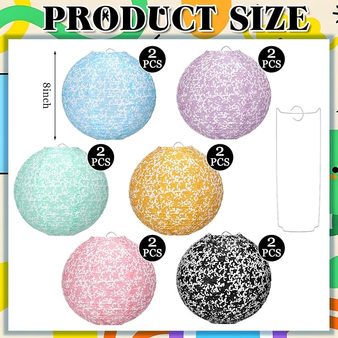Baquler 12 Pcs Composition Notebook Hanging Lanterns Party Decorations - Image 2