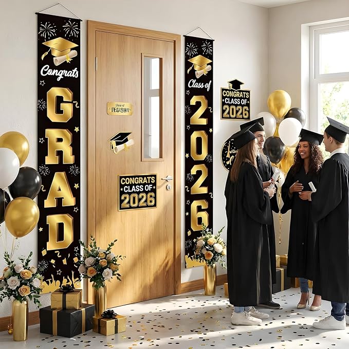 Graduation Decorations 2026 Porch Banner, Congrats Grad Class of 2026 Banner - Image 9