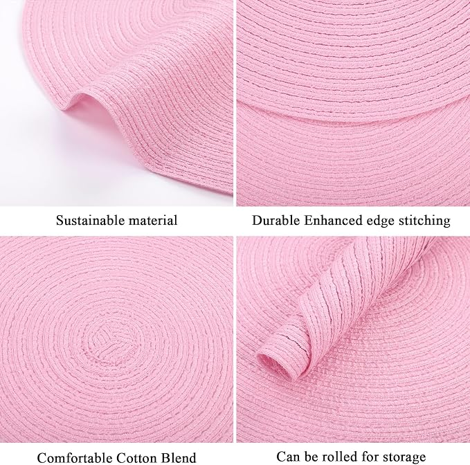 SHACOS Round Braided Placemats Set of 6 Round Table Mats - Image 5