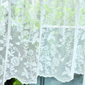 FINECITY Ivory Floral Lace Valance Curtain by FINECITY