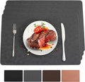 Vinyl Placemats Set of 4 Heat Resistant Easy Clean Non-Slip Place Mats by BxzanDya-LifeSmartMaker